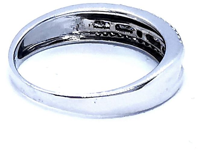 Autre Marque Weißgold Diamantring 0,46 ct Größe 58 Silber - Ansicht 6