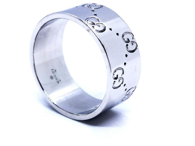 Gucci Icon Ring aus Weißgold Größe 59 Silber - Ansicht 2