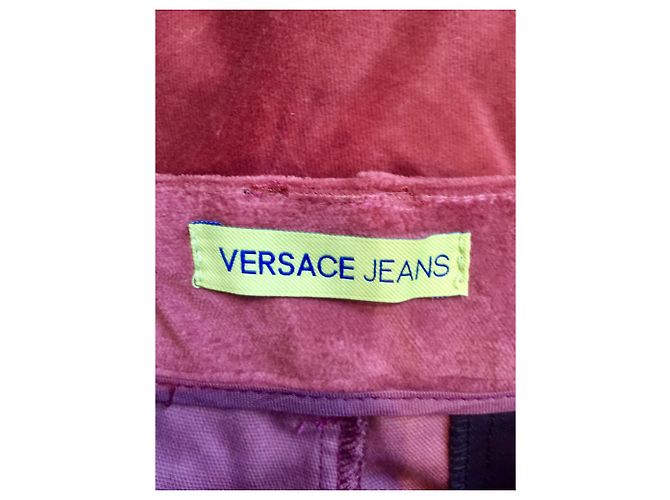 Versace Samthose, ES 50, fr 46, DE 44, US M Braun Pink - Ansicht 4
