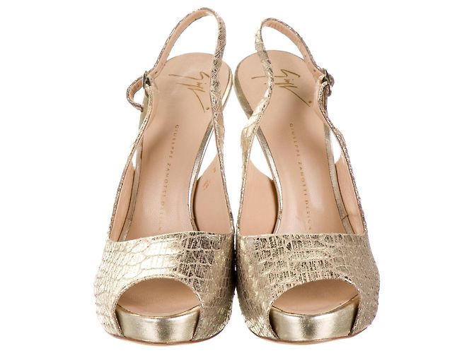 Giuseppe Zanotti Metallic Slingback Heels Metallisch - Ansicht 3