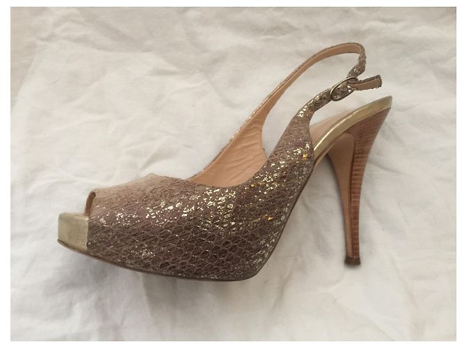 Giuseppe Zanotti Metallic Slingback Heels Metallisch - Ansicht 4