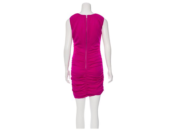 Diane Von Furstenberg Vestido de seda rosa tulipan - vista 4