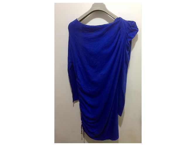 Alice by Temperley Kleid aus blauem Jersey mit Rüschen - Ansicht 2