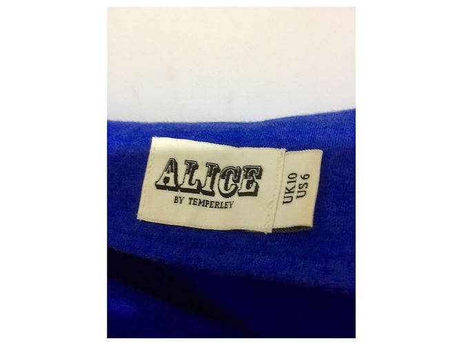 Alice by Temperley Kleid aus blauem Jersey mit Rüschen - Ansicht 3