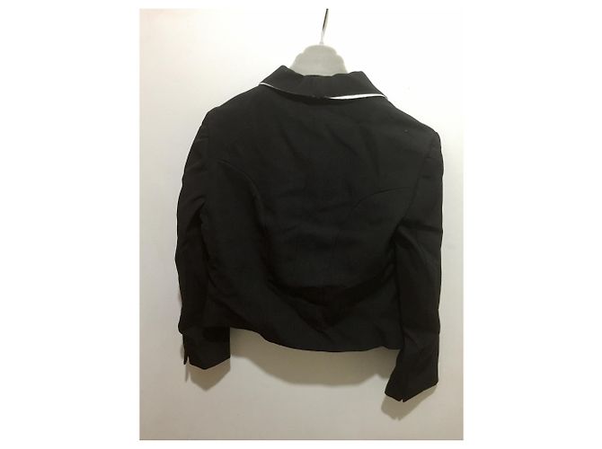 Balenciaga Chaqueta corta estilo esmoquin Negro - vista 11