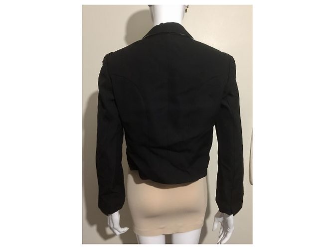 Balenciaga Chaqueta corta estilo esmoquin Negro - vista 6