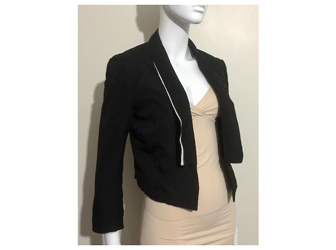 Balenciaga Chaqueta corta estilo esmoquin Negro - vista 7