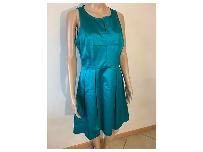 Vestido Karen Millen de algodón azul verde - vista 3