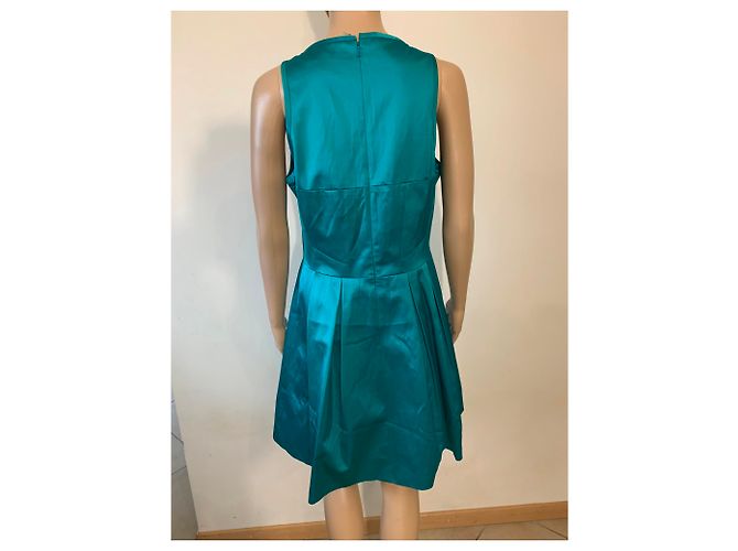 Vestido Karen Millen de algodón azul verde - vista 4