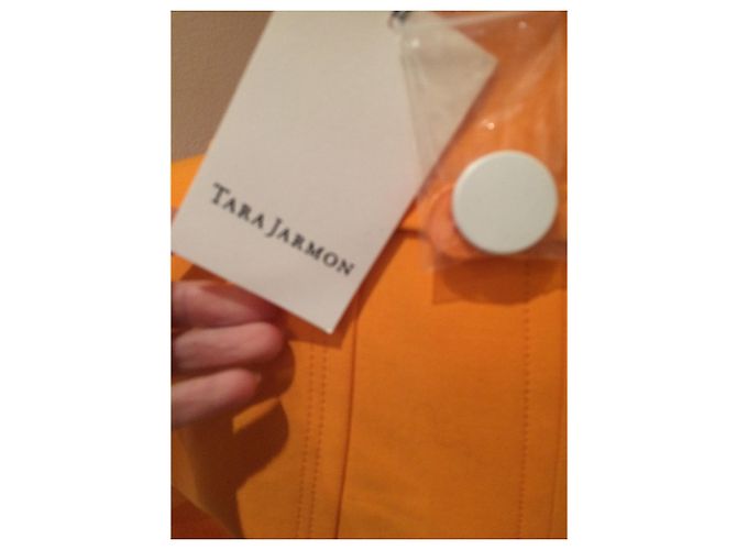 Gabardina Tara Jarmon naranja de algodón talla 38 - vista 4