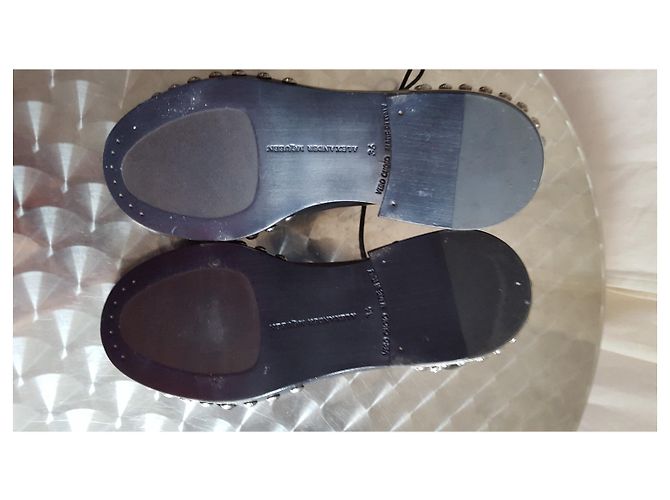 Stivaletti Alexander McQueen in pelle nera Nero - vista 3