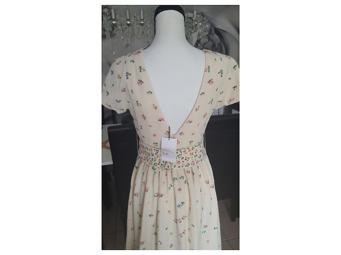 Vestido Manoush Beige de Algodón Estilo Bohemio - vista 2