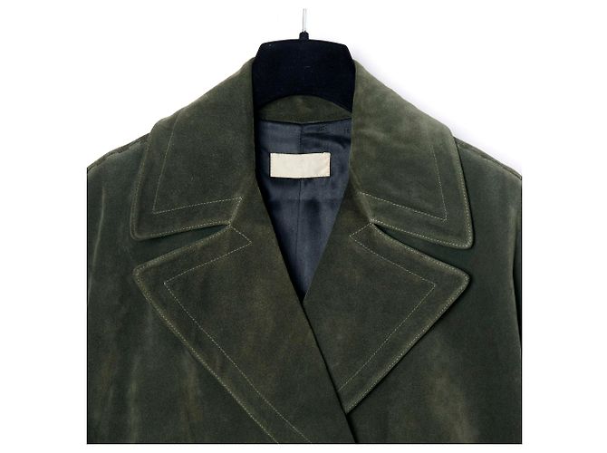 Gabardina Alaïa de ante caqui talla 40 - vista 2