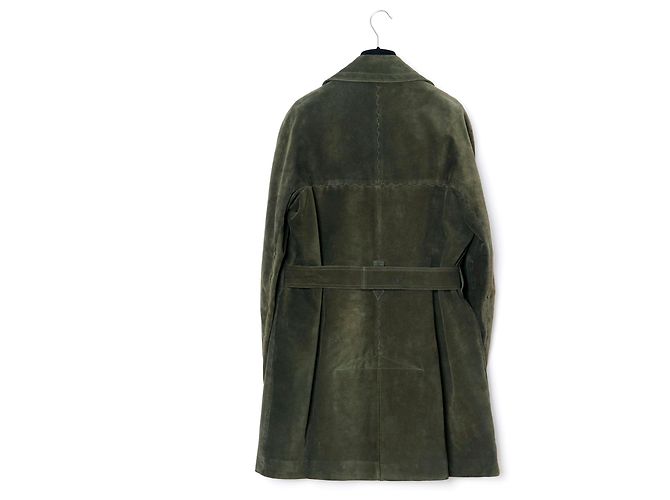 Gabardina Alaïa de ante caqui talla 40 - vista 3