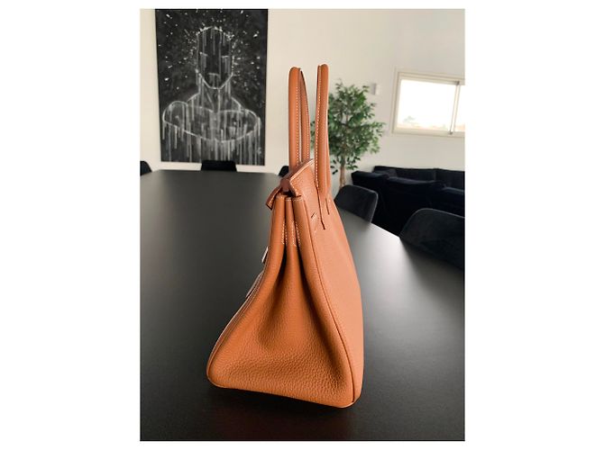 Hermès Birkin 30 Togo Pelle di Vitello Beige - vista 5
