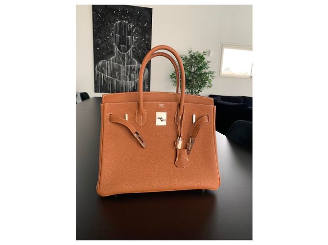 Hermès Birkin 30 Togo Pelle di Vitello Beige - vista 6