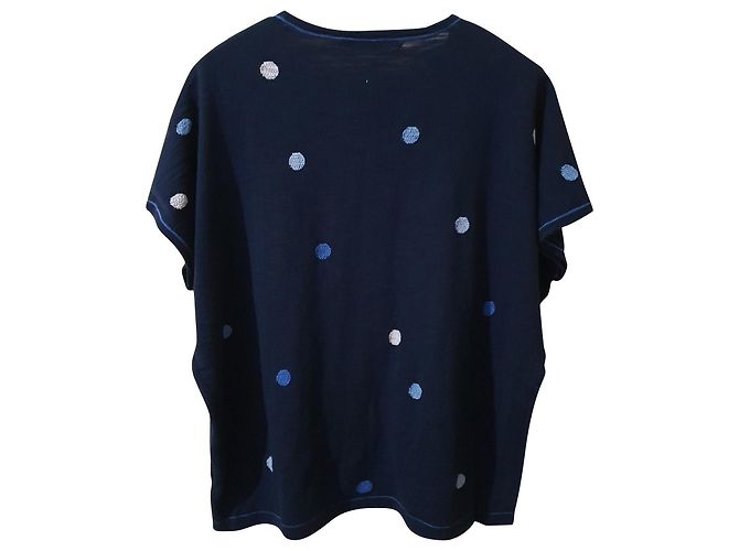 Autre Marque Pull Mansted oversize en coton bleu manches courtes L - vue 2