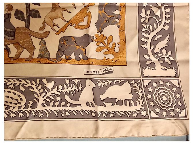Hermès frühe Amerika-Weinlese (1970) Beige - Ansicht 2