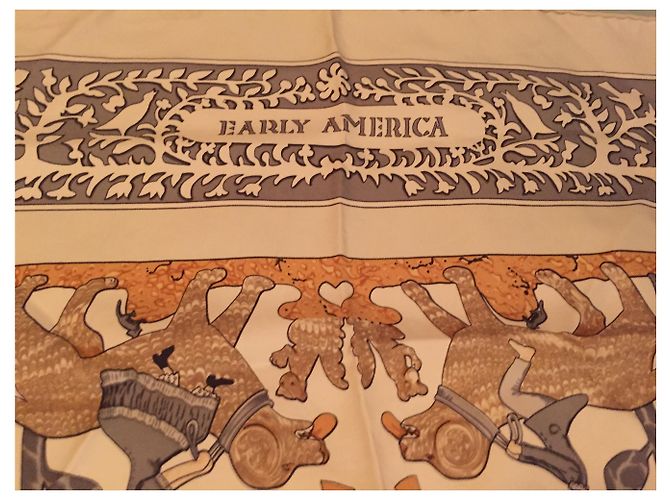 Hermès frühe Amerika-Weinlese (1970) Beige - Ansicht 3