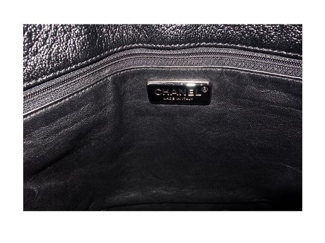 Borsa Shopping Chanel Nera in Agnello Nero - vista 4