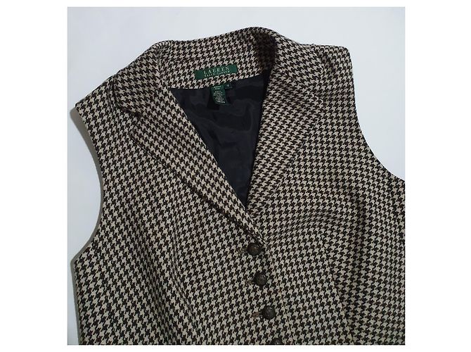 Chaleco de lana pata de gallo Ralph Lauren Multicolor - vista 5