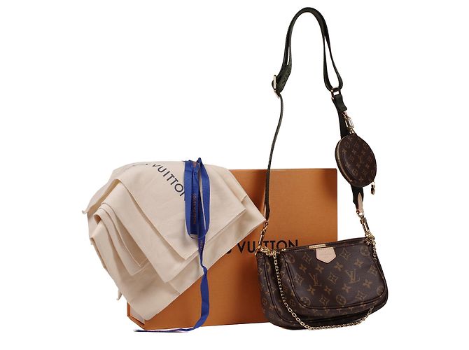 Multi Pochette Embrague múltiple Louis Vuitton en lona monogram, Nueva condición Castaño - vista 14