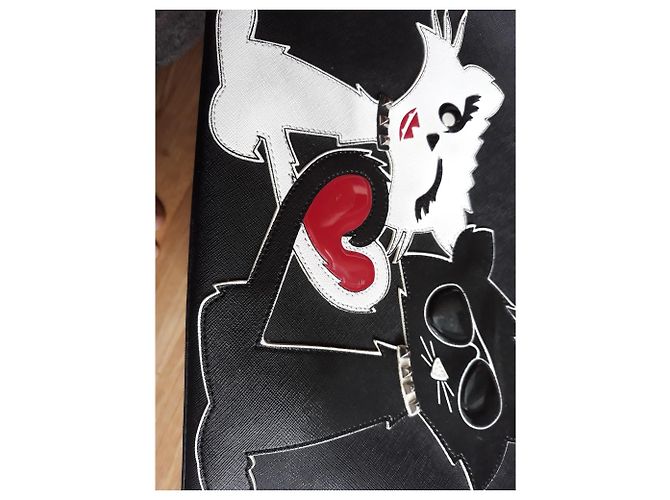 Borsa shopper Karl Lagerfeld Choupette in love nera Nero - vista 10