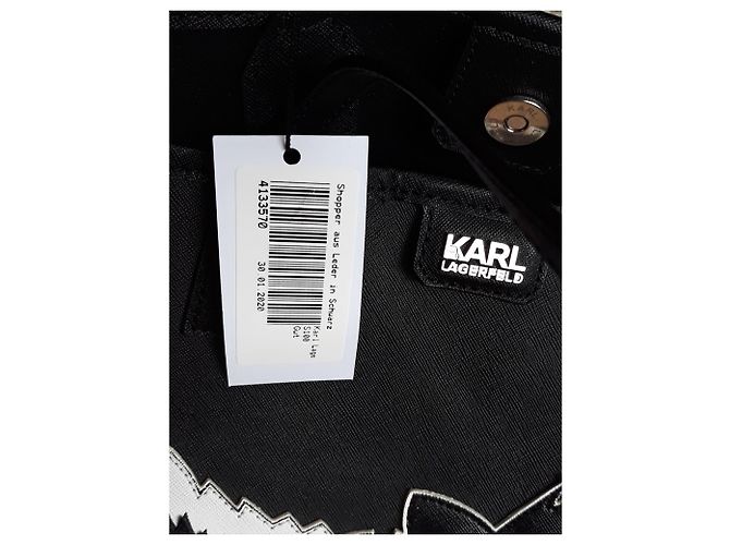 Borsa shopper Karl Lagerfeld Choupette in love nera Nero - vista 8