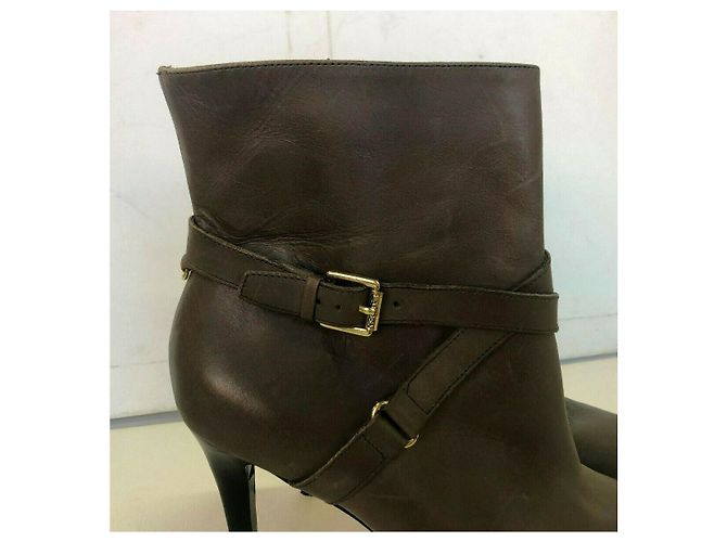 Botines de cuero grises Ralph Lauren - vista 5