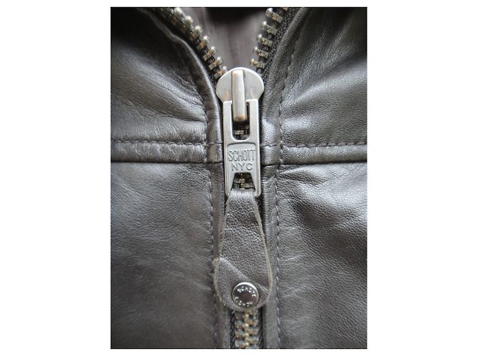 Schott men's leather jacket, size L, made in USA - view 3