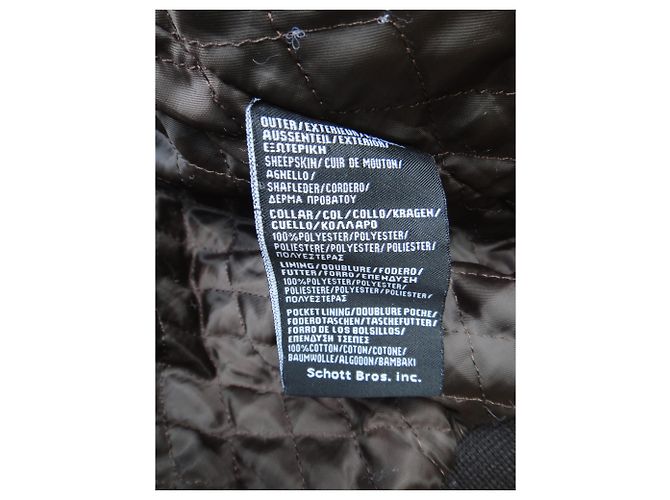 Schott men's leather jacket, size L, made in USA - view 6