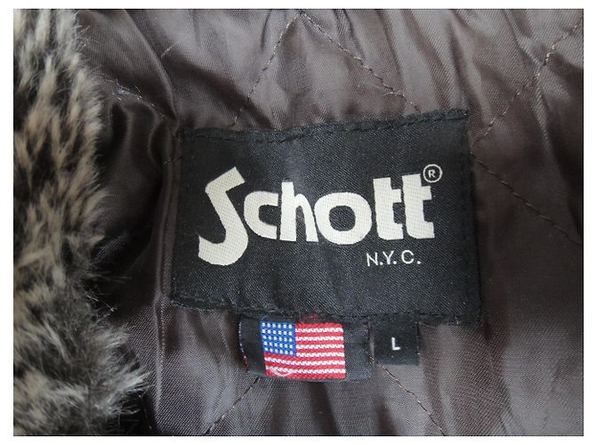 Schott men's leather jacket, size L, made in USA - view 9