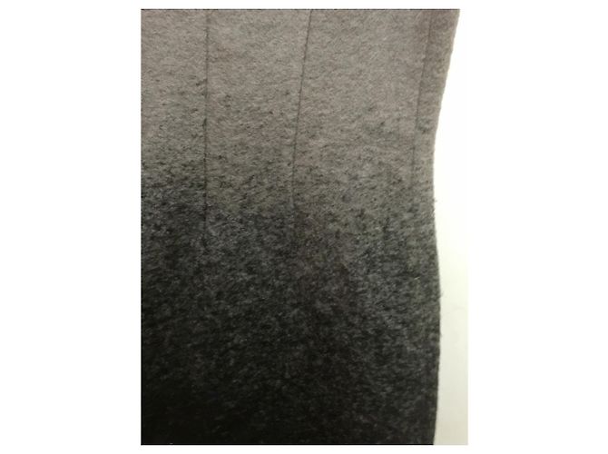 Clements Ribeiro Wollmischkleid Grau Schwarz Anthrazitgrau - Ansicht 2