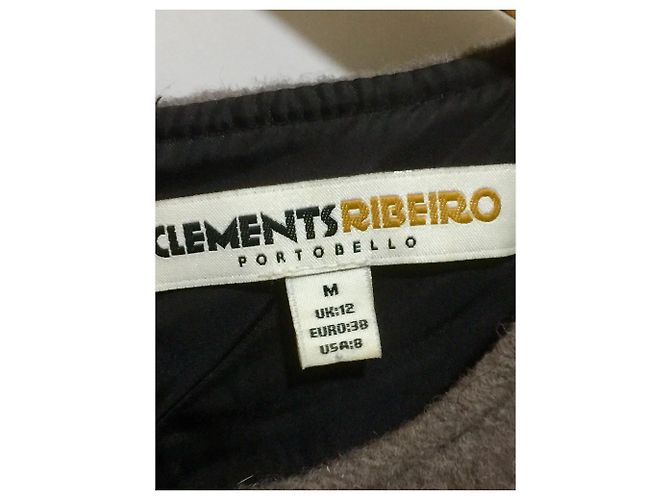 Clements Ribeiro Wollmischkleid Grau Schwarz Anthrazitgrau - Ansicht 4