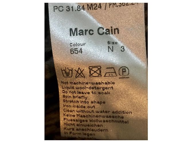 Marc Cain Houndstooth wool jacket Black Grey - view 3