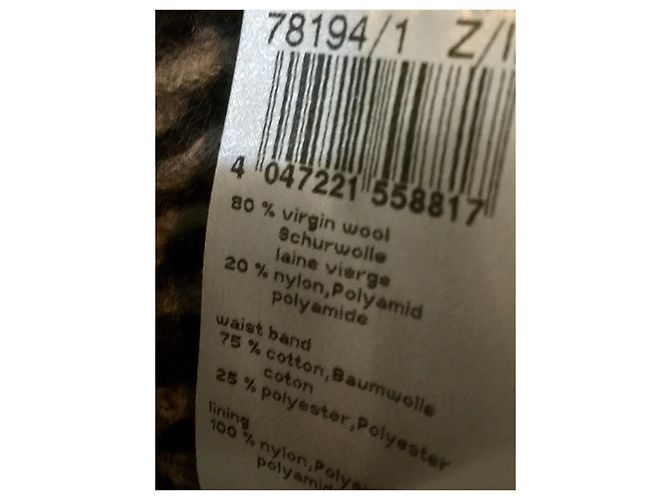 Marc Cain Houndstooth wool jacket Black Grey - view 6