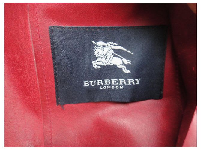Burberry T Lederjacke 40 Rot - Ansicht 2
