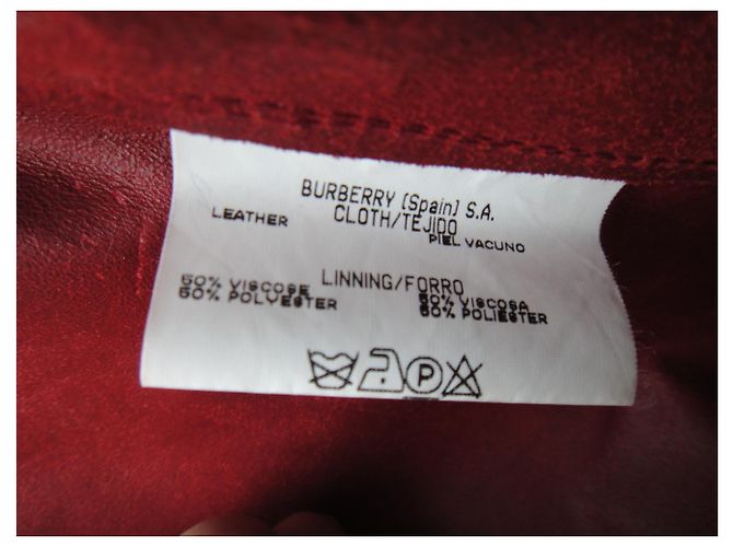 Burberry T Lederjacke 40 Rot - Ansicht 3