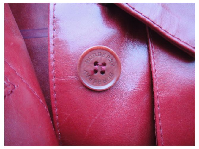 Burberry T Lederjacke 40 Rot - Ansicht 6