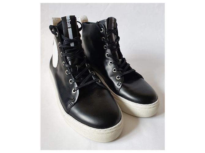 Alexander McQueen McQ Sneaker Leder Schwarz Weiß - Ansicht 2