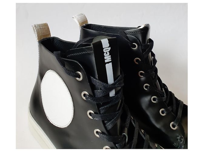 Alexander McQueen McQ Sneaker Leder Schwarz Weiß - Ansicht 3