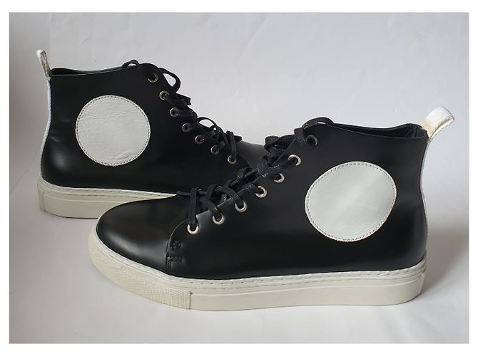 Alexander McQueen McQ Sneaker Leder Schwarz Weiß - Ansicht 6