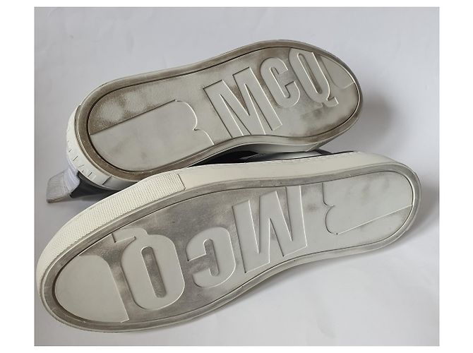 Alexander McQueen McQ Sneaker Leder Schwarz Weiß - Ansicht 7