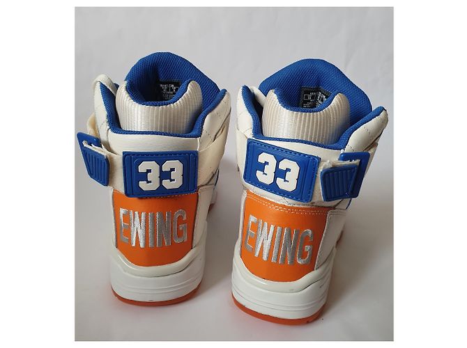 Sneakers alte Patrick Ewing in pelle multicolore - vista 3
