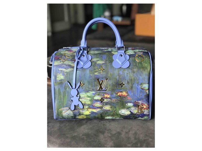 Louis Vuitton Borsa Monet Speedy Masters Blu chiaro - vista 2