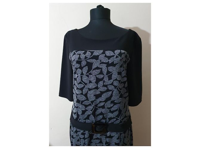 Joseph Ribkoff Kleid in Schwarz und Grau aus Polyester - Ansicht 2