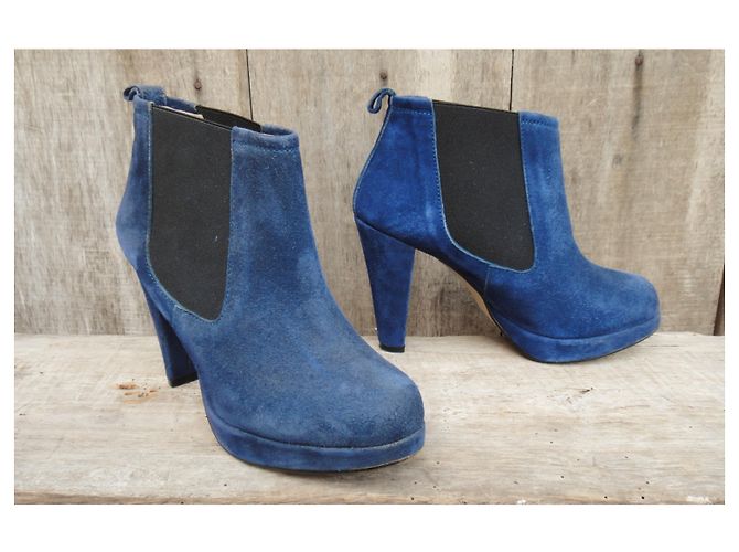 botines ganni modelo Fiona p 36 Azul - vista 3