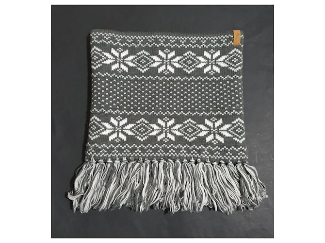 Woolrich Schal Weiß Grau Acryl - Ansicht 3