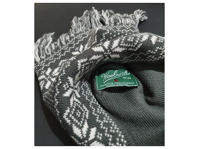 Woolrich Schal Weiß Grau Acryl - Ansicht 4