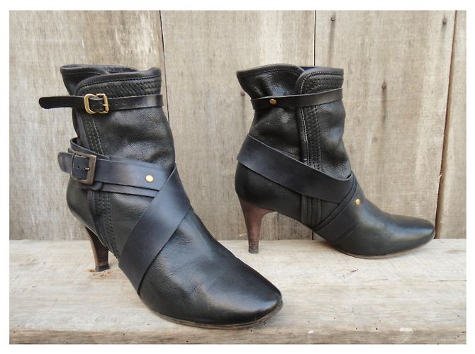 Stivaletti Chloé in pelle neri 39,5 Nero - vista 4
